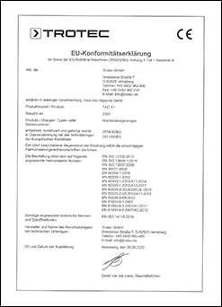 Konformitätserklärung TAC V+ - Deutsch